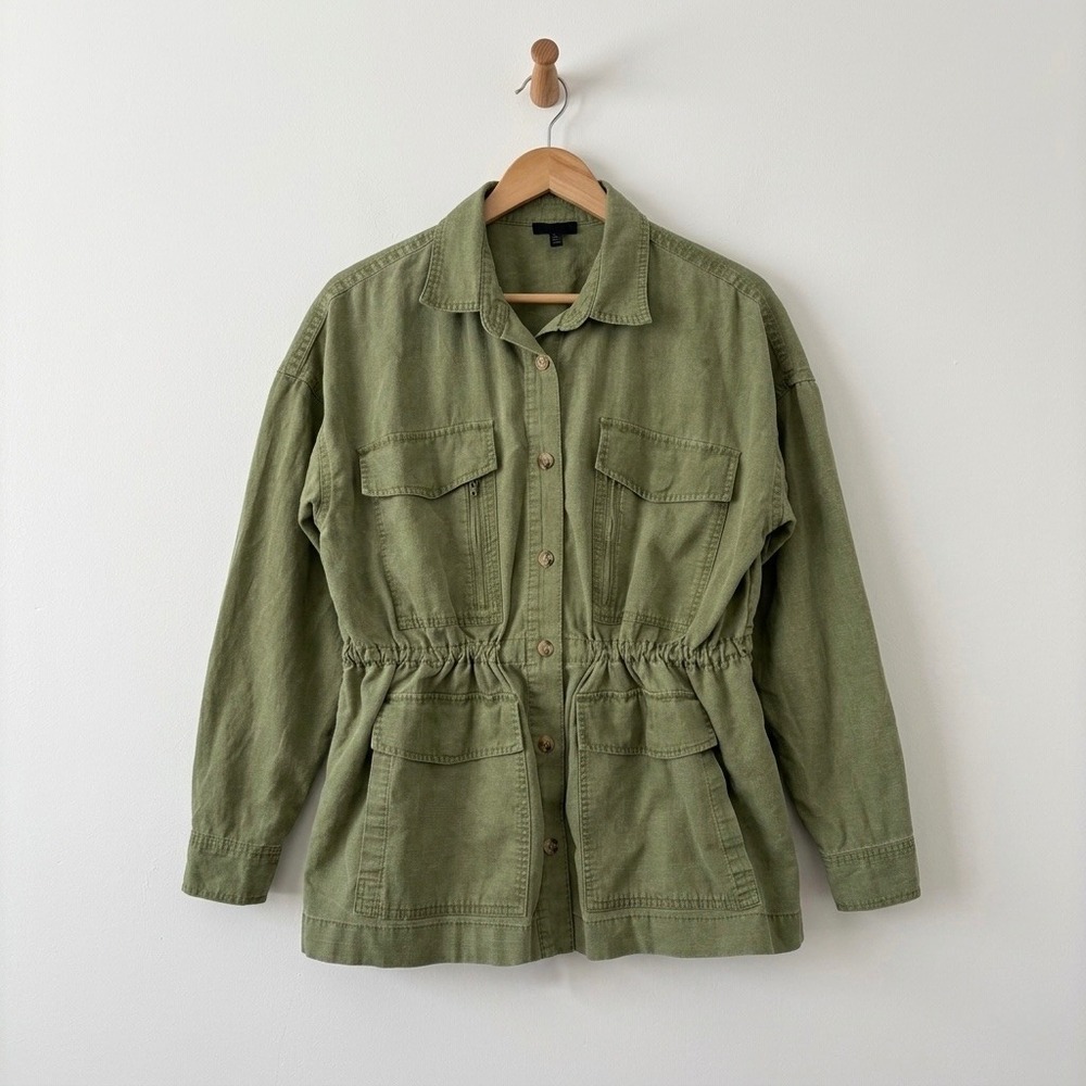 ATM Anthony Thomas Melillo Green Cotton Ripstop Field Utility Jacket M/L AW5956